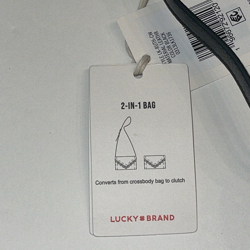 Lucky Brand Ruth Scalloped Crossbody Bag Black NWT - Picture 7 of 17